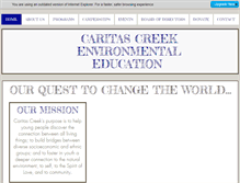 Tablet Screenshot of caritascreek.org